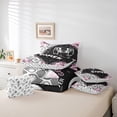thumbnail image 6 of Homewish Abstract Gamer 7-Piece Bedding Comforter Set For Teens Boys Girls,Video Game King Bedding Sets,Black Pink Ultra Soft Bed Sheets,Lightweight Room Decor,Reversible, 6 of 8