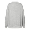 thumbnail image 5 of vigerkar Womens V Neck Oversized Sweatshirts Casual Drop Shoulder Long Sleeve Pullover Tops (Grey, XL), 5 of 8