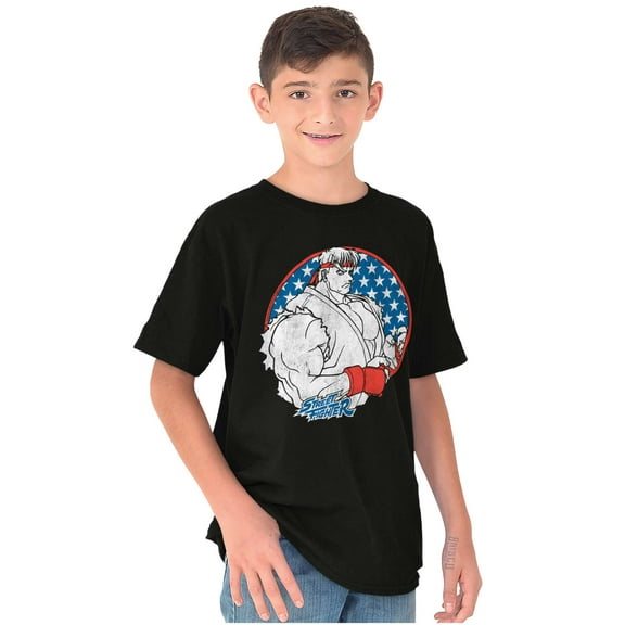 Street Fighter Vintage Video Game Boys Kids T Shirt Tees Tops Teen Brisco Brands XS