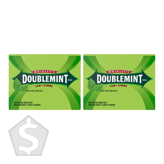 Wrigley's Doublemint, 10 X 15 Bâtonnets - Lot de 2