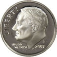thumbnail image 1 of 2007 S Roosevelt Dime Choice Proof Clad 10c US Coin Collectible, 1 of 2