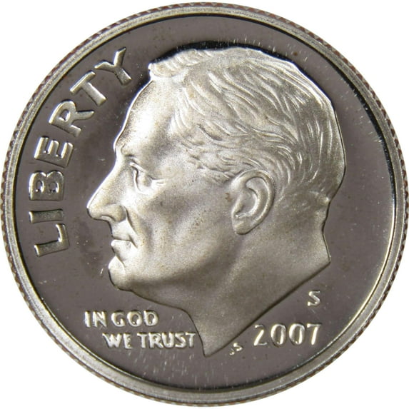 2007 S Roosevelt Dime Choice Proof Clad 10c US Coin Collectible