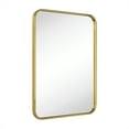 thumbnail image 4 of 20x28'' Gold Mirrors for Bathroom, Gold Bathroom Vanity Mirror, Rounded Rectangle Mirror, Stainless Steel Anti-Rust Tube Metal Frame Wall Mounted Mirror, Vertically/Horizontal Hanging, 4 of 11