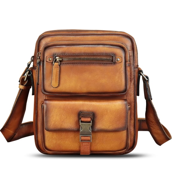 Genuine Leather Purse and Messenger Bag for Men Fashion Leather Shoulder Bags