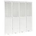 thumbnail image 3 of Oriental Furniture 6 ft. Tall Adjustable Shutter Room Divider White - 4 Panel, 3 of 6