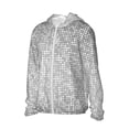 thumbnail image 7 of Lsque Silver Mosaic UPF 50+ Lightweight Sun Protection Men's Women's Long Sleeve Shirt, Hoodie Performance -XX-Large, 7 of 7