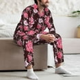 thumbnail image 7 of Daiia Rose Flowers for Men's Long-Sleeved Pajama Set – Soft & Comfortable Sleepwear Button-Up Pajamas Cozy Lounge Wear-Large, 7 of 7