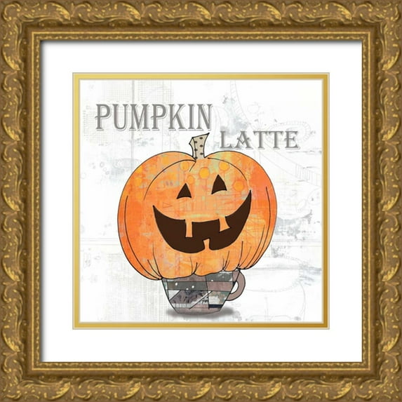 Ogren, Sarah 20x20 Gold Ornate Wood Framed with Double Matting Museum Art Print Titled - Pumpkin Latte