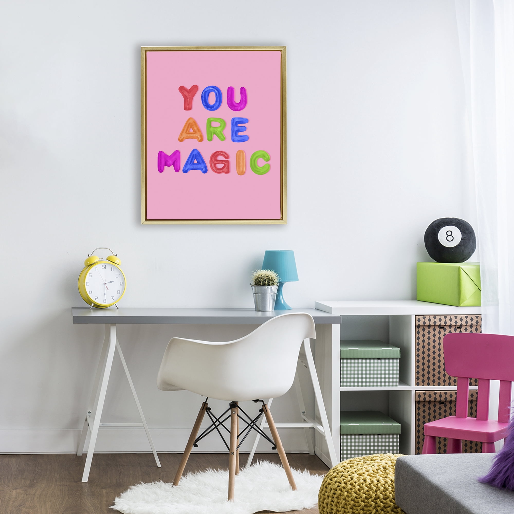 Stupell Industries You are Magic Gummies over Pink Gold Framed Floater Canvas Wall Art, design by LISH Creative