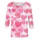 thumbnail image 4 of Fiudx Ofertas Del Día Blusa Holgada con Estampado de Pascua y Cuello Redondo Retro de Manga Tres Cuartos a La Moda para Mujer, 4 of 4