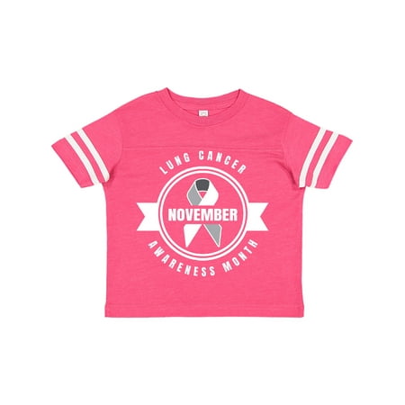 

Inktastic November Lung Cancer Awareness Month Badge Gift Toddler Boy or Toddler Girl T-Shirt