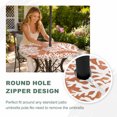 thumbnail image 4 of Round Outdoor Tablecloth with Umbrella Hole and Zipper, Orange Coastal Coral Tablecloth with Elastic Waterproof, Summer Nautical Sea Beach Ocean Patio Table Covers for 55" - 60" Picnic Pool Tables, 4 of 9