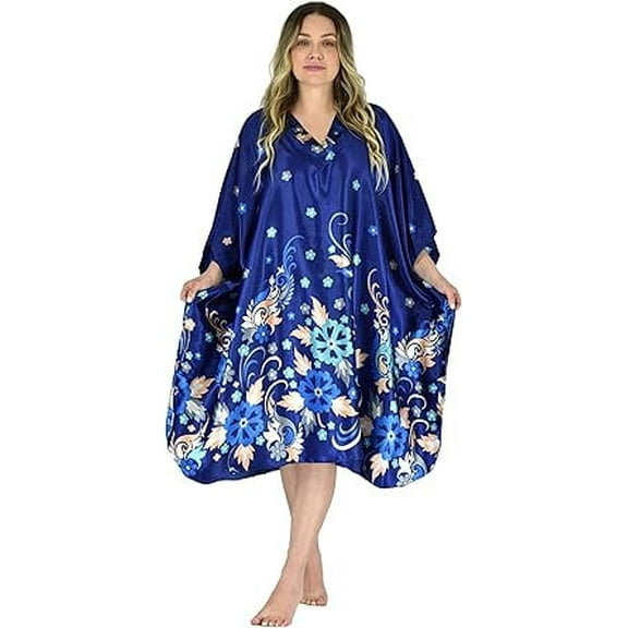 Up2date Fashion's Women's Short Caftan / Kaftan / Muumuu / Mumu, Floral Breeze Print, Style CShort-11