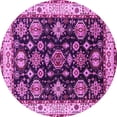 thumbnail image 1 of Ahgly Company Indoor Round Oriental Pink Industrial Area Rugs, 7' Round, 1 of 4