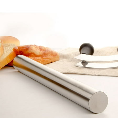 Stainless Steel Rolling Pin with Non-Stick Surface for Making Pasta Cookies