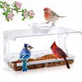 thumbnail image 1 of Window Bird Feeder with Non-Marking Self-Adhesive Hooks, Clear Window Bird Feeder for Outside, Transparent Bird House,1 x Window Bird Feeder,Transparent, 1 of 6