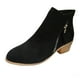 thumbnail image 1 of NECHOLOGY Botas Mujer Adulto Femenino Zapatos Botines para mujer Botas al tobillo con cremallera gruesa de sólida para niñas a la para mujer (Black, 6), 1 of 7