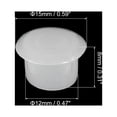 thumbnail image 2 of Uxcell 200Pack 12mm(15/32") Dia Plastic Screw Hole Plugs Cover for Furniture, White, 2 of 6