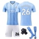 thumbnail image 3 of 2324 Manchester City versión correcta en casa No. 9 Haaland No. 17 De Bruyne ropa de fútbol traje para niños y adultos, 3 of 5