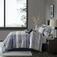 thumbnail image 5 of Madison Park Bennett Geometric 7-Piece Queen Jacquard Comforter Set, Navy, 5 of 5