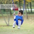 thumbnail image 4 of JUGAAD LIFE Toddler Swing Seat High Back Full Bucket Baby Swing with Coated Chain Pinch Protection and Carabiners for Easy Install Swing Sets for Outside Outdoor Playsets - Blue, 4 of 7