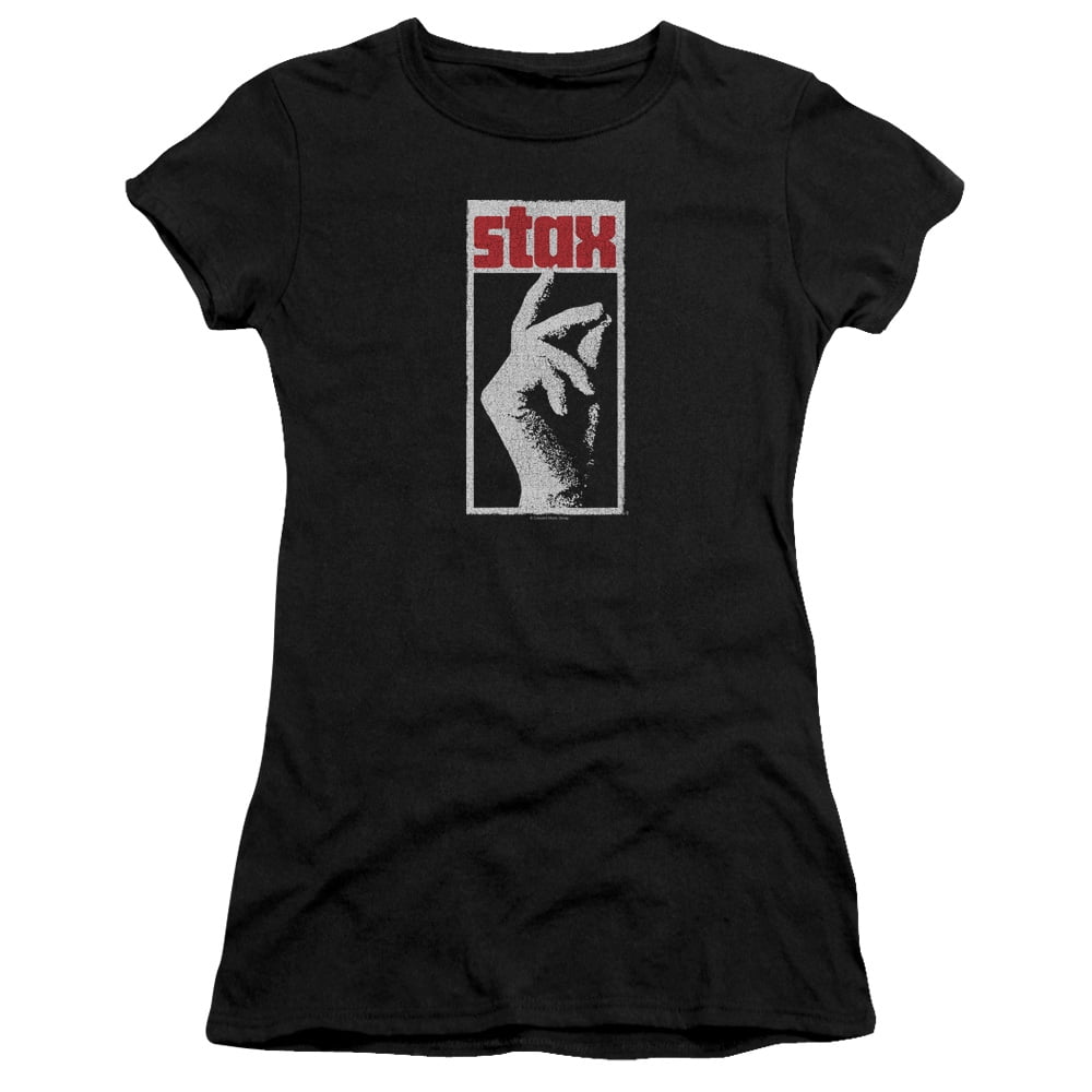 STAX Record Logo DISTRESSED Licensed Juniors Cap Sleeve T-Shirt