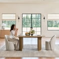 thumbnail image 2 of Swivel Barrel Dining Chair Kitchen Fabric Upholstered Dining Room Chair Living Room Beige, 2 of 8