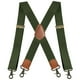 thumbnail image 4 of Tirantes para hombre Fernando tirantes con 4 ganchos a presión de 3,5 cm de ancho ajustables para Pantalones casuales VERDE, 4 of 8