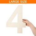 thumbnail image 3 of 15 Inch Wooden Number, Blank Unfinished Wooden Number Sign for Crafts, DIY Projects, Birthday, Party(Number 4), 3 of 7