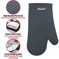 thumbnail image 3 of Alselo Manoplas De Horno Guantes De Cocina De Silicona Resistentes Al Calor Para 550 Grados Con Impermeables Y Antideslizantes Juego De 2 Guantes De Horno Para Hornear Cocinar Barbacoa Microondas Lava, 3 of 5