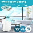 thumbnail image 3 of Costway 13,000 BTU Portable Air Conditioner with Cool, Fan, Heat & Dehumidifier, 3 of 10