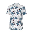thumbnail image 6 of Wukai Lilies Flowers Print Men's Short-Sleeved Mesh T-Shirt,Quick-Dry Short Sleeve Workout T-Shirt-X-Small, 6 of 8