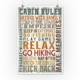 thumbnail image 2 of Pewaukee, Wisconsin, Cabin Rules, Rustic Typography (12x18 Wall Art Poster, Room Decor), 2 of 3
