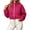 Hot Pink, variant on CBASIHI Womens Cropped Sweatshirts with Pockets- Fall Loose Fit Casual Trendy Stand Collar Zip Up Jackets Hot Pink Size S