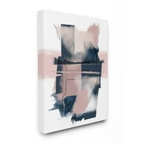 Stupell Industries Abstract Geometry Pink and Blue Watercolor Painting Canvas Wall Art by Urban Epiphany