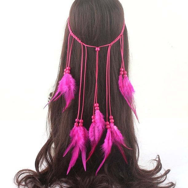 Diadema bohemia para mujer, tocado vintage, diadema para mujer, accesorio para el cabello con borlas de pavo real, diadema bohemia, diadema para el cabello
