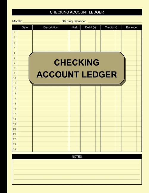 Simple Ledger Checking Account Ledger Simple Accounting Ledger For