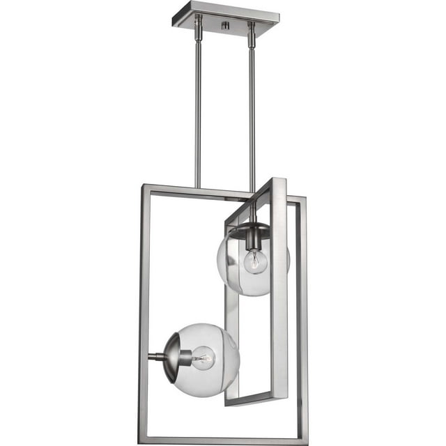 Progress P500284-009 Atwell 2 Light 14 inch Brushed Nickel Pendant Ceiling Light
