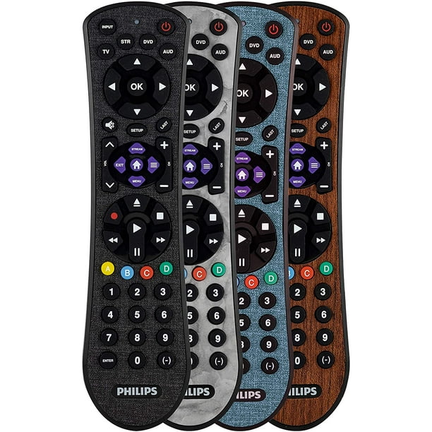 Philips 4Device Universal Remote Control, EasyClean, Soft Touch