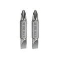thumbnail image 1 of Uxcell 2pcs Bit de destornillador magnético de doble extremo 6mm PH2/SL6 1.5" Longitud 1/4" Hex Shank S2 Acero Phillips Cruzado Ranurado Plano, Gris, 1 of 7