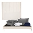 thumbnail image 1 of Cabecera King Size Nizza + Base Slim + Almohadas 2Pack + Protector Cloud + Sábanas Softy + Edredón Homy Beige, 1 of 10