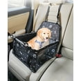 thumbnail image 3 of Pet Dog Cat Car Seat Booster for Small & Medium Pets, Portable Breathable Foldable Pet Carrier Seat Safety Anti-Collapse for Travel with Seat Belt, Black, 3 of 7