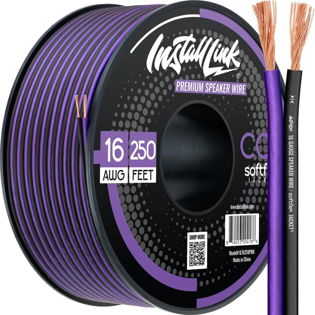 Cable de altavoz Install Link, calibre 16 AWG (76,2 m) CCA