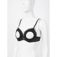 thumbnail image 4 of Womens Lingerie Cutout Padded Underwired Bra Tops Adjustable Straps Open Chest Bras Hollow Out Lace Brassiere Underwear, 4 of 4