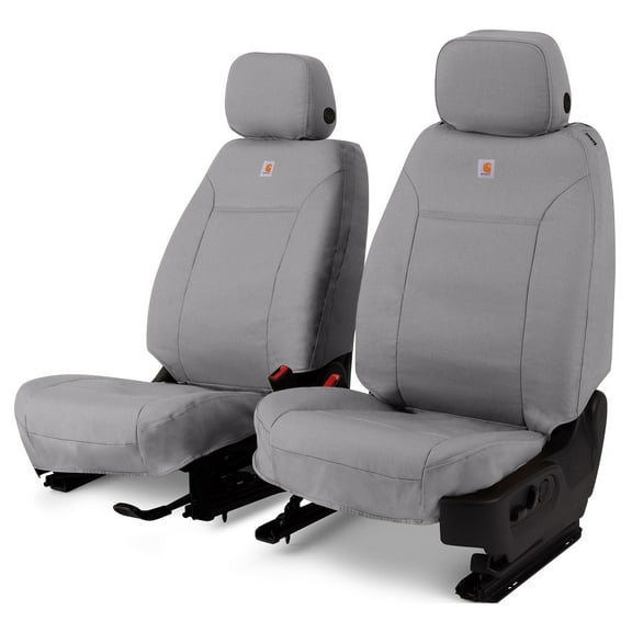 Covercraft Carhartt SeatSaver Custom Seat Covers | Fits 2023-2025 Ram ProMaster 1500/2500/3500 | 1st Row Bucket Seats, Duck Weave Gravel