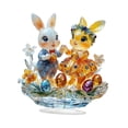 thumbnail image 4 of Escultura de estatua de conejito de Pascua, accesorios modernos hechos a mano, figura de mesa para Estilo C, 4 of 9