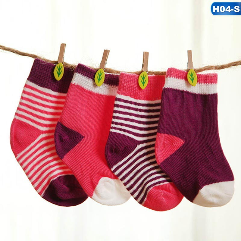 5 Pairs Newborn Baby Girl Cartoon Cotton Socks Infant Toddler Kids Soft Sock JG