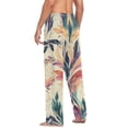 thumbnail image 6 of Men's Sleep Pants Lightweight Pjs Sleepwear Comfortable Lounge Pants Bottom Pants with Pocket Abstract Feather Pattern, 6 of 7