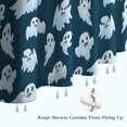 thumbnail image 6 of Dark Blue Halloween Ghosts Shower Curtain 36"x72" ,Bathroom Decorative Shower Curtains Set with 12 Hooks,Modern Waterproof Washable Shower Curtain, 6 of 6