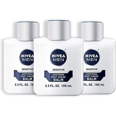 NIVEA Men Sensitive Cooling Post Shave Balm - Calms and Cools Skin After Shaving - 3.3 fl. oz. Bottle (Pack of 3)